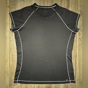 ALO Yoga Women’s CoolFit Contrast Seam Athletic Top - XL - Black